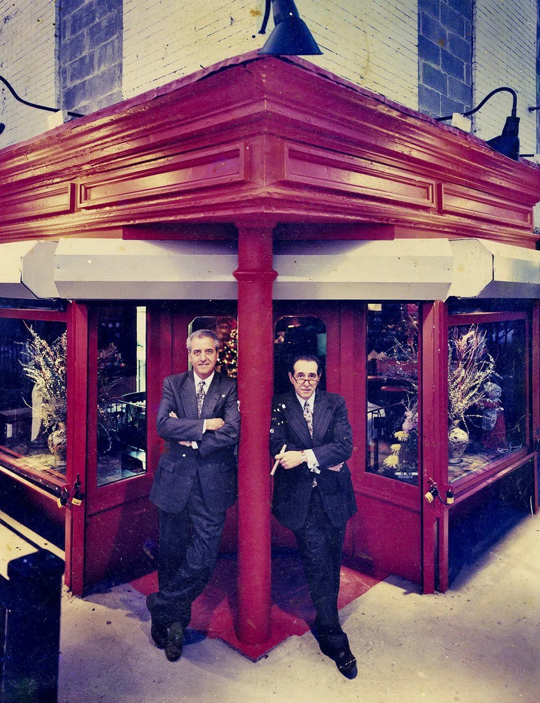 Frank Pellegrino Sr. and Ron Straci, outside the restaurant on Pleasant Avenue.