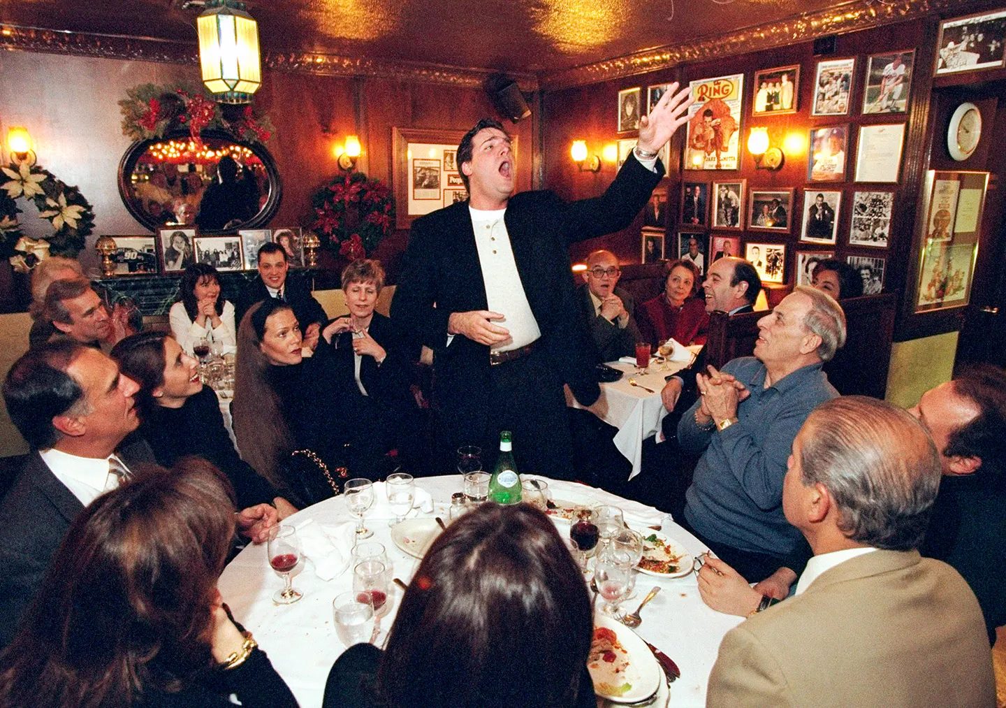 A song at the table at Rao's, East Harlem.